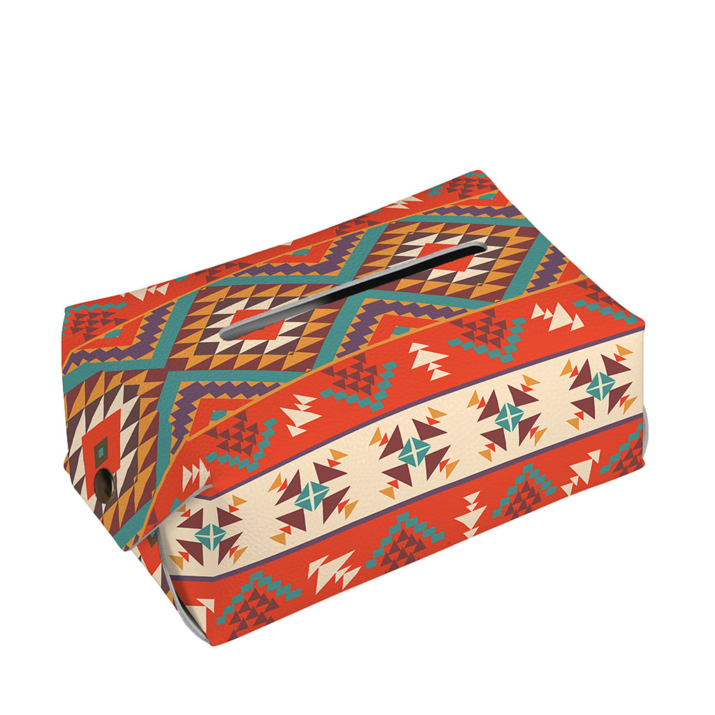 Geometric Native Navajo Print Rectangle Tissue Box Cover