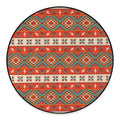 Geometric Native Navajo Print Round Floor Mat