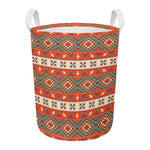 Geometric Native Navajo Print Round Laundry Basket