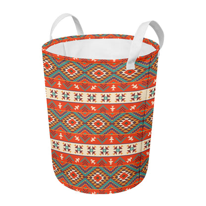 Geometric Native Navajo Print Round Laundry Basket