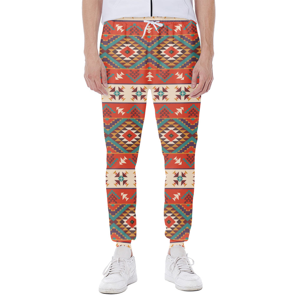 Geometric Native Navajo Print Scuba Joggers