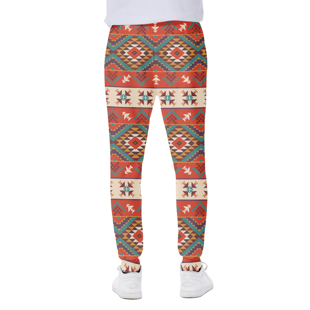 Geometric Native Navajo Print Scuba Joggers