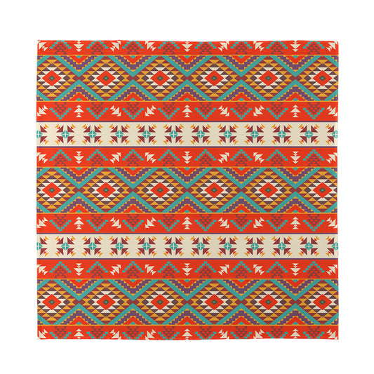 Geometric Native Navajo Print Silk Bandana