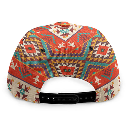 Geometric Native Navajo Print Snapback Cap