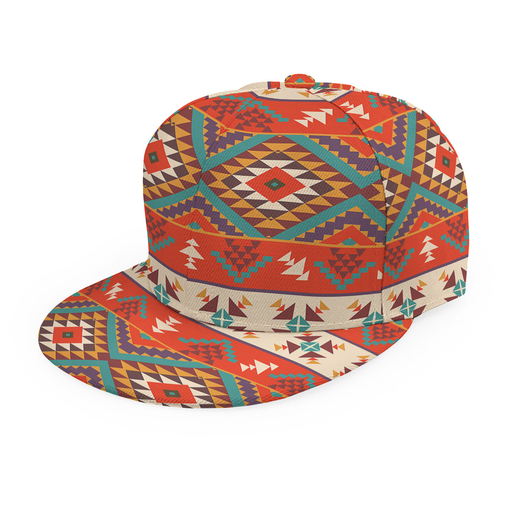 Geometric Native Navajo Print Snapback Cap