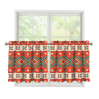 Geometric Native Navajo Print Tier Curtains