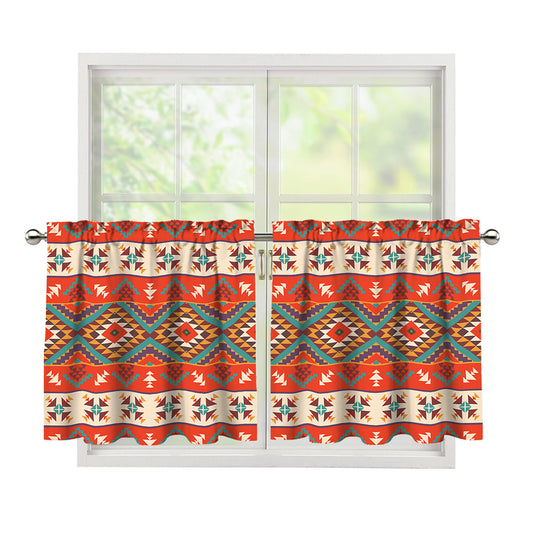 Geometric Native Navajo Print Tier Curtains