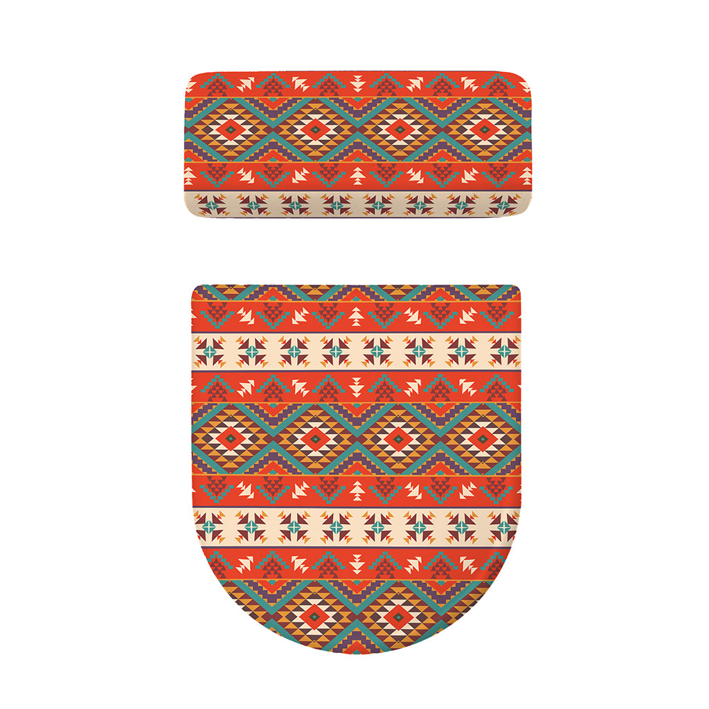 Geometric Native Navajo Print Toilet Lid And Tank Cover Set