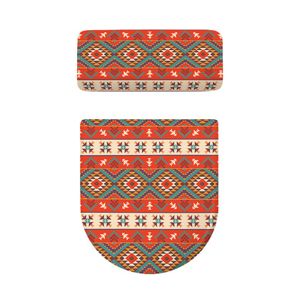 Geometric Native Navajo Print Toilet Lid And Tank Cover Set