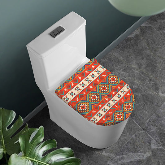 Geometric Native Navajo Print Toilet Lid Cover