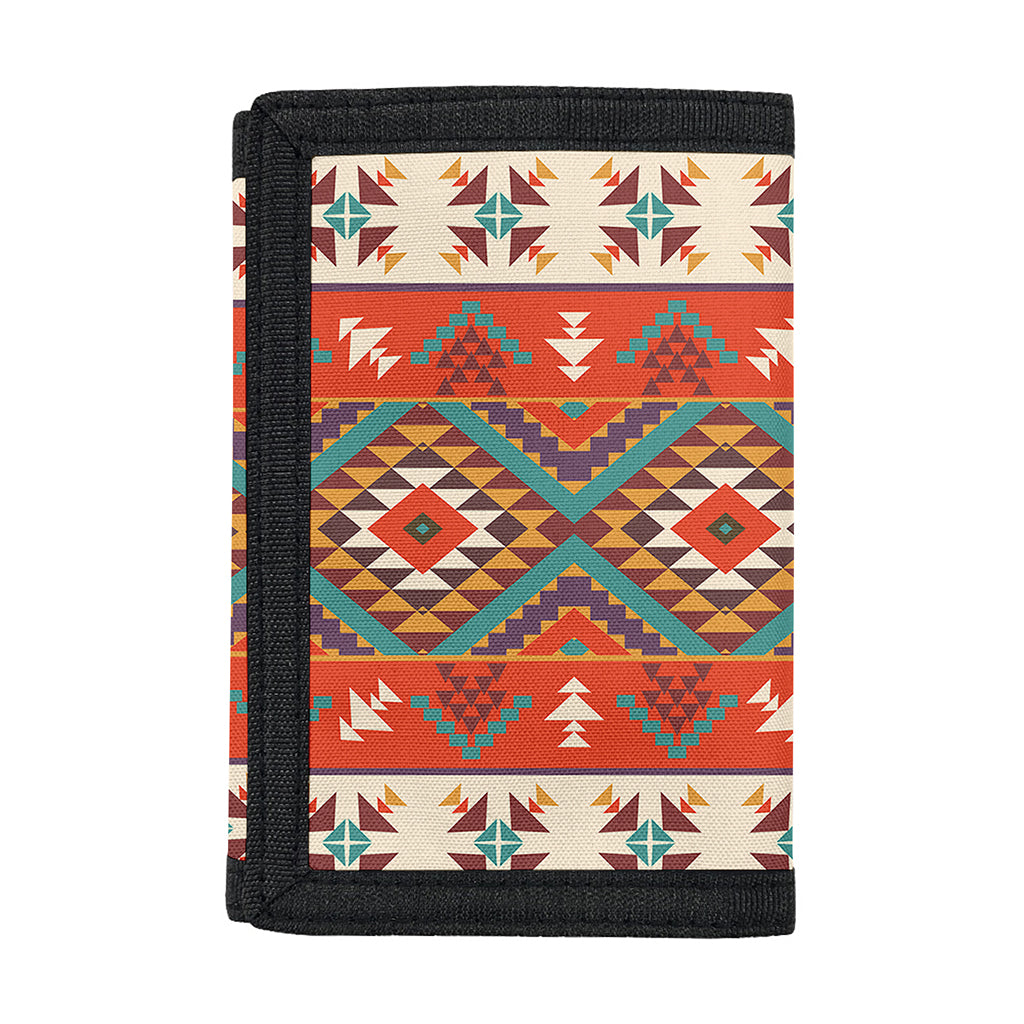 Geometric Native Navajo Print Trifold Wallet