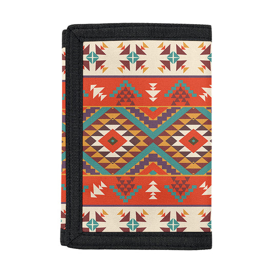 Geometric Native Navajo Print Trifold Wallet