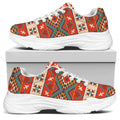 Geometric Native Navajo Print White Chunky Shoes