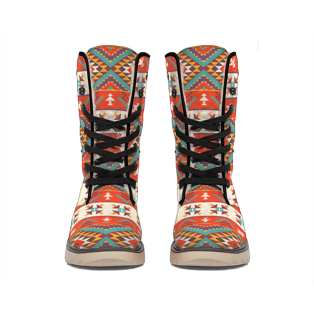 Geometric Native Navajo Print Winter Boots