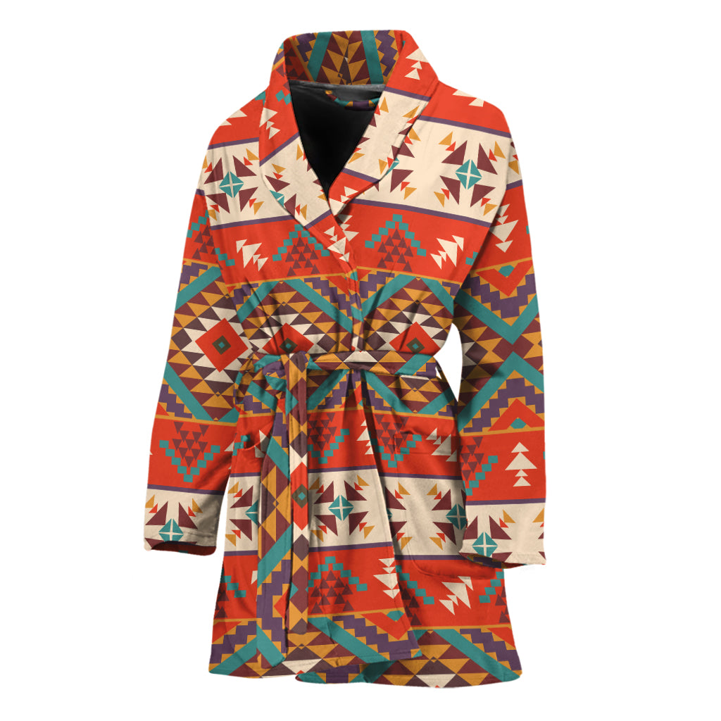 Geometric Native Navajo Print Women's Bathrobe