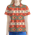 Geometric Native Navajo Print Women's Polo Shirt