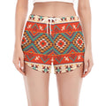Geometric Native Navajo Print Women's Split Running Shorts