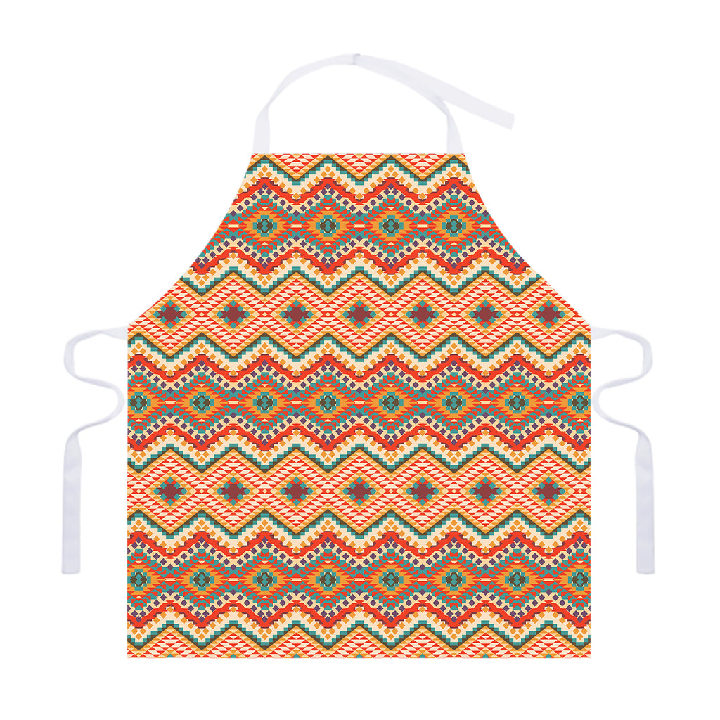 Geometric Navajo Pattern Print Adjustable Apron