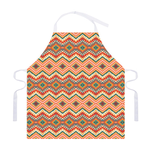 Geometric Navajo Pattern Print Adjustable Apron