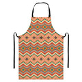 Geometric Navajo Pattern Print Bib Apron With Pocket