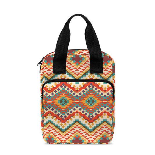 Geometric Navajo Pattern Print Bible Tote Bag