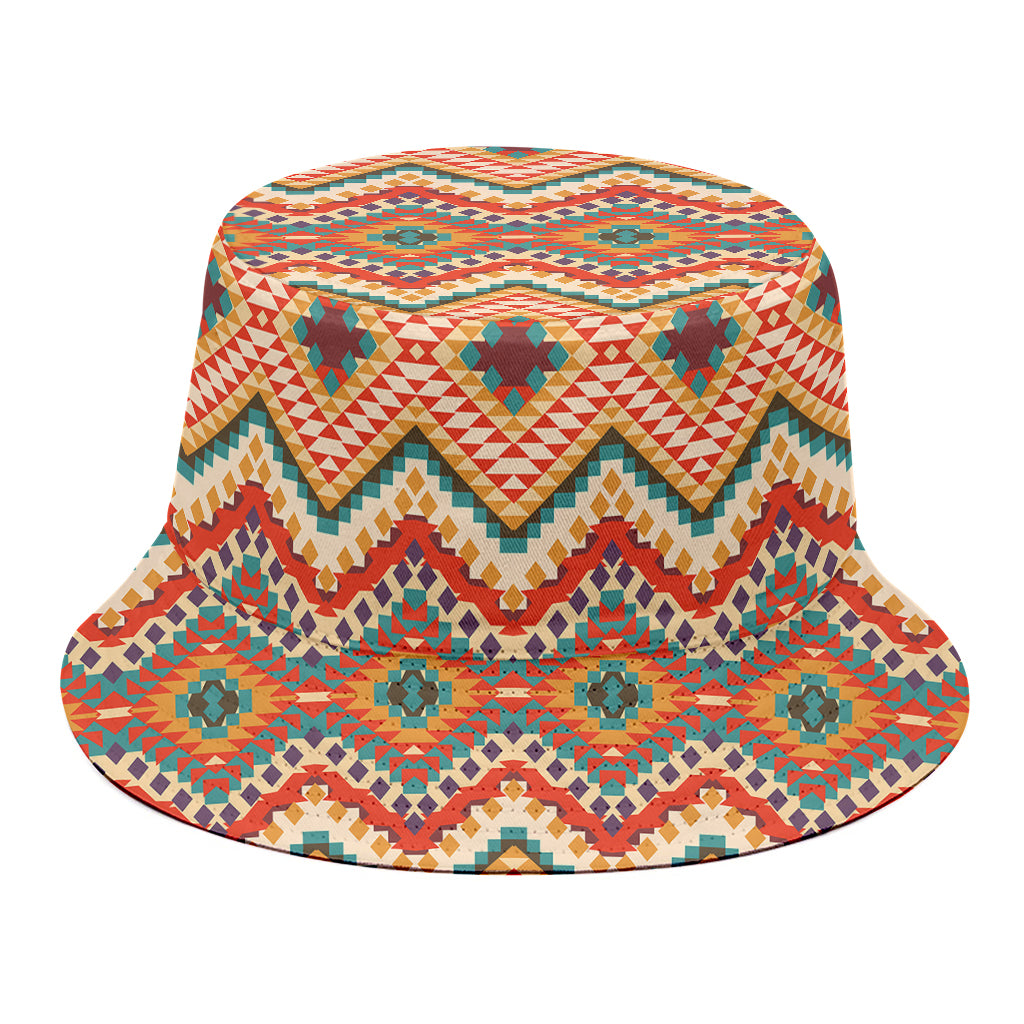 Geometric Navajo Pattern Print Bucket Hat