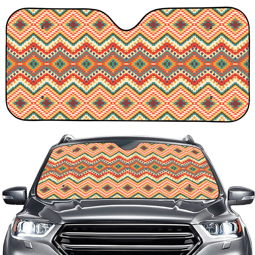 Geometric Navajo Pattern Print Car Windshield Sun Shade