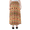 Geometric Navajo Pattern Print Chiffon Maxi Skirt