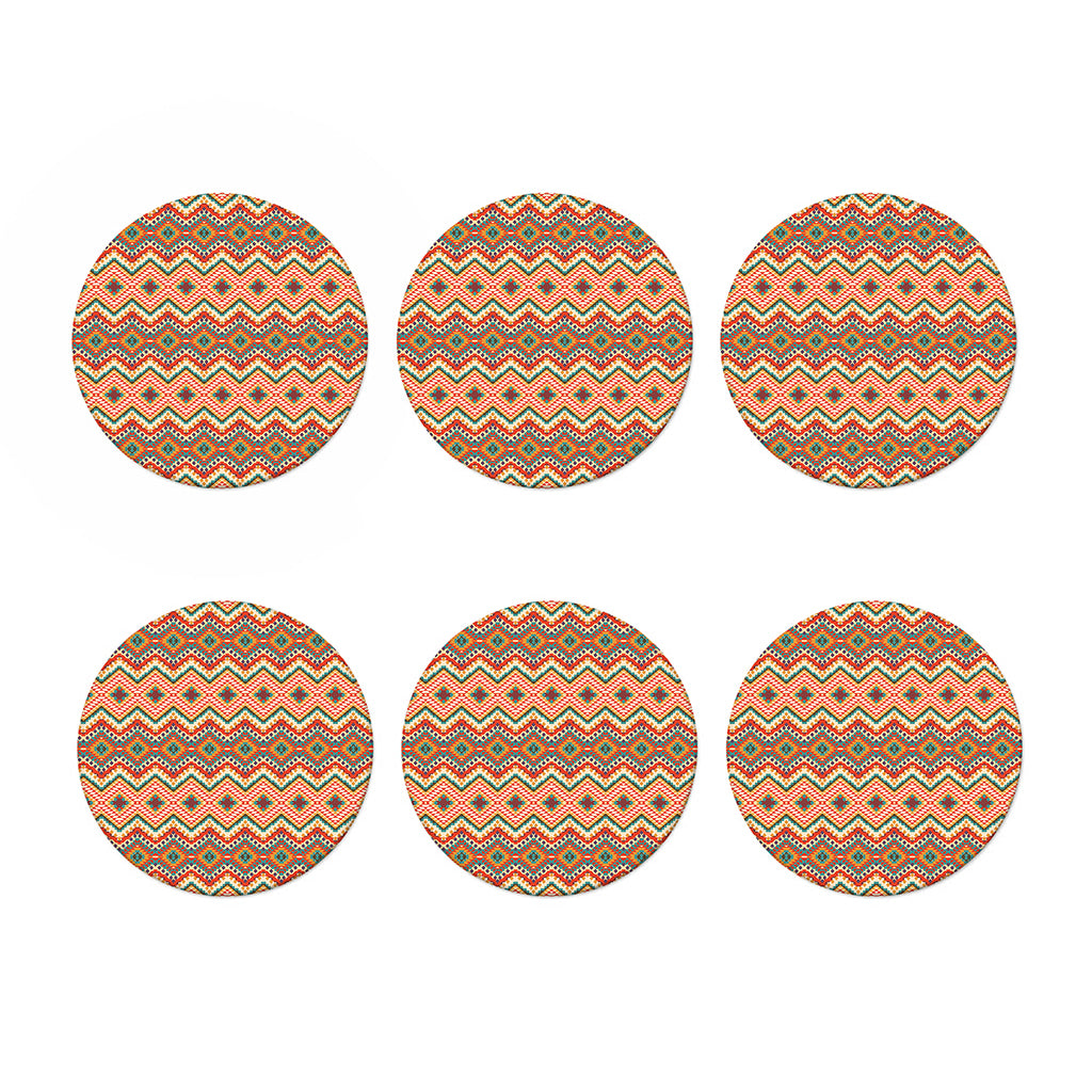 Geometric Navajo Pattern Print Coaster Set