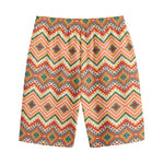 Geometric Navajo Pattern Print Cotton Shorts