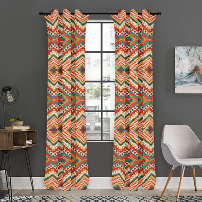 Geometric Navajo Pattern Print Curtain