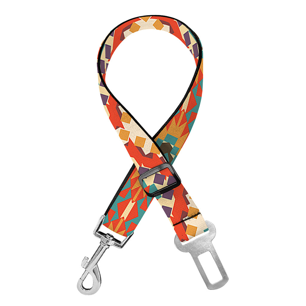 Geometric Navajo Pattern Print Dog Seat Belt