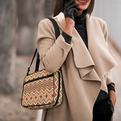 Geometric Navajo Pattern Print Double Strap Bible Bag