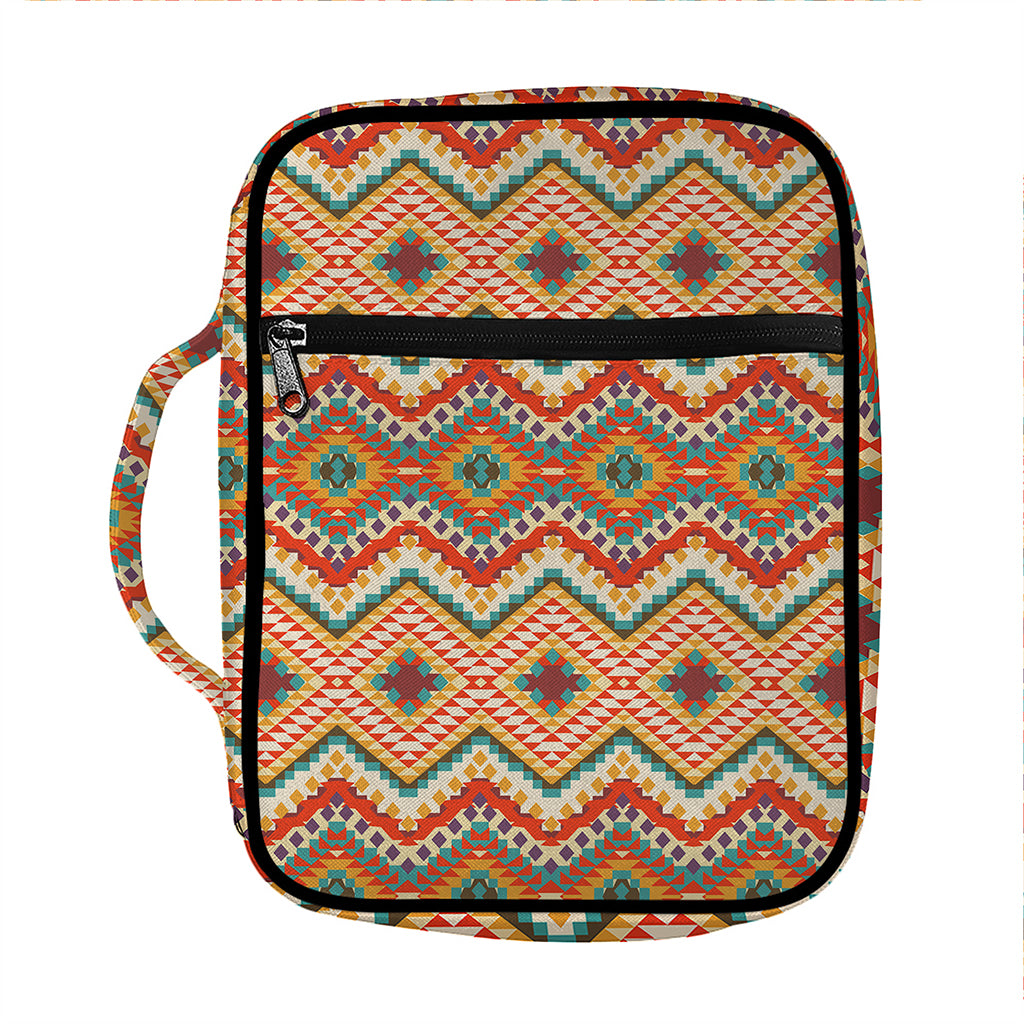 Geometric Navajo Pattern Print Front Pocket Bible Bag