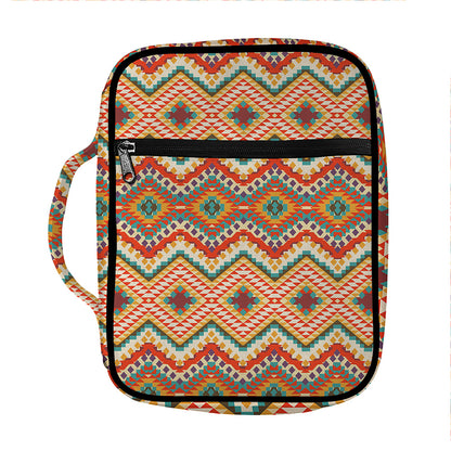 Geometric Navajo Pattern Print Front Pocket Bible Bag