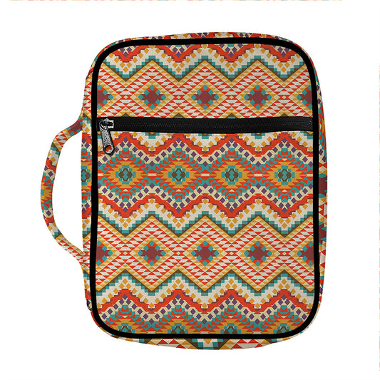Geometric Navajo Pattern Print Front Pocket Bible Bag