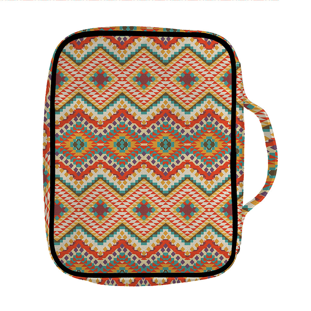 Geometric Navajo Pattern Print Front Pocket Bible Bag