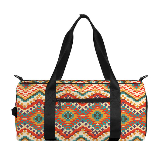 Geometric Navajo Pattern Print Gym Bag