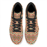 Geometric Navajo Pattern Print High Top Leather Sneakers