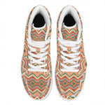 Geometric Navajo Pattern Print High Top Leather Sneakers