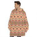 Geometric Navajo Pattern Print Hoodie Blanket