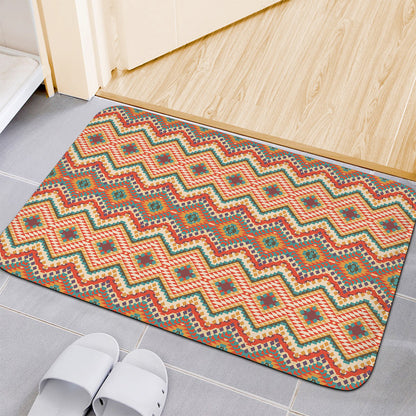 Geometric Navajo Pattern Print Indoor Door Mat