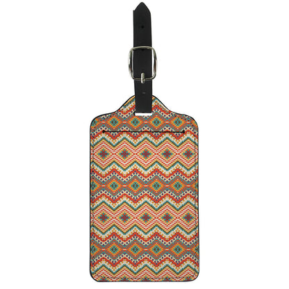 Geometric Navajo Pattern Print Luggage Tag