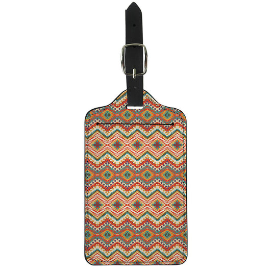 Geometric Navajo Pattern Print Luggage Tag