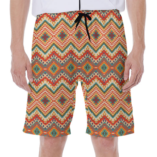 Geometric Navajo Pattern Print Men's Beach Shorts
