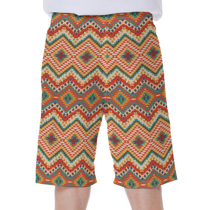 Geometric Navajo Pattern Print Men's Beach Shorts