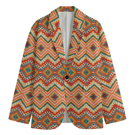 Geometric Navajo Pattern Print Men's Blazer
