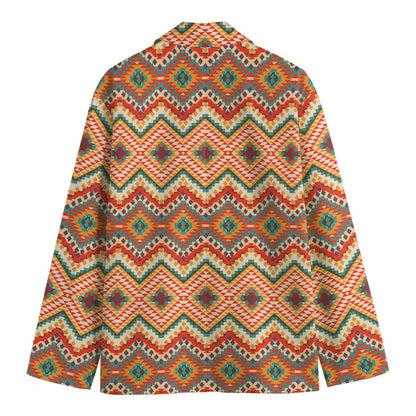 Geometric Navajo Pattern Print Men's Blazer