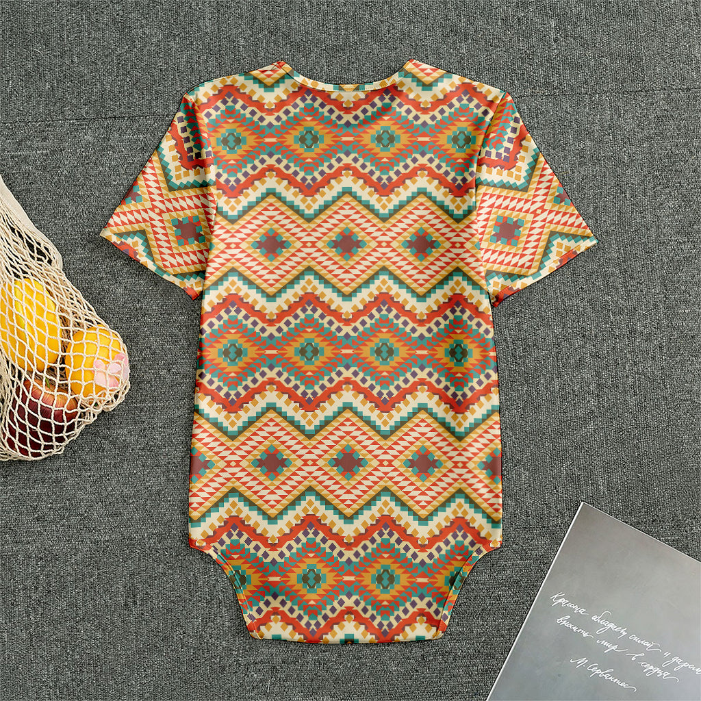 Geometric Navajo Pattern Print Men's Bodysuit