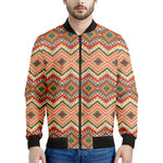 Geometric Navajo Pattern Print Men's Bomber Jacket